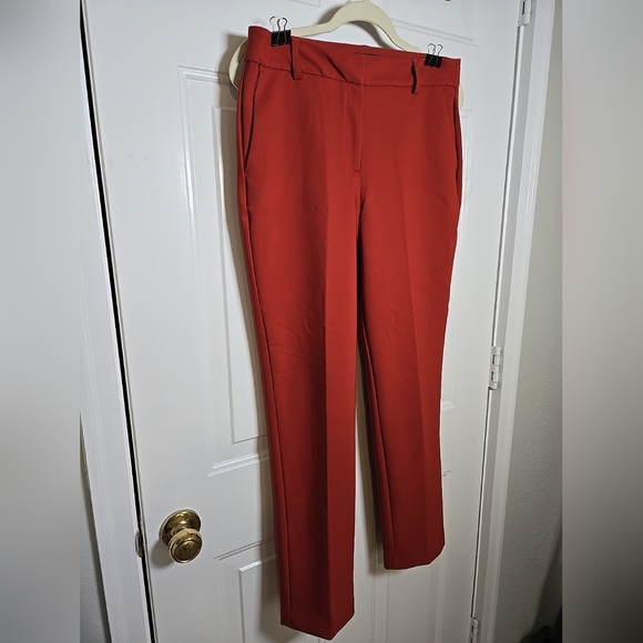 Rachel Zoe Ladies Stretch Dress Pant In Burnt Orange Size 8 - Picture 2 of 11